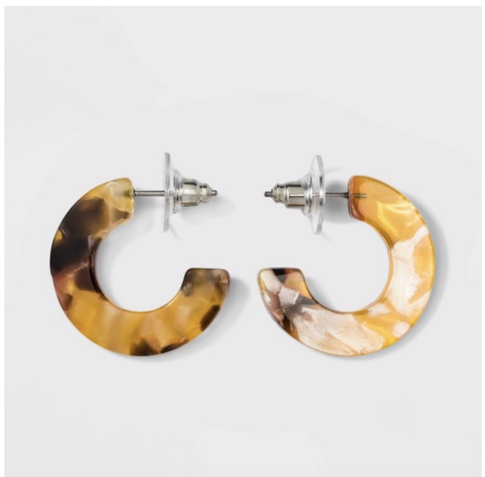 Acetate Open Hoop Earrings - A New Day