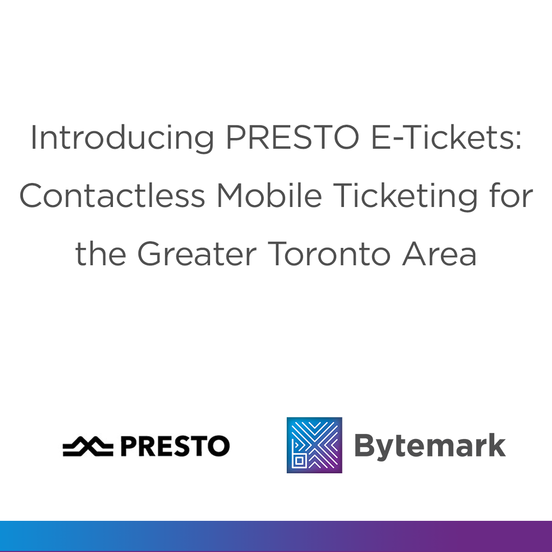 PRESTO Introduces E-Tickets, Bytemark’s Mobile Ticketing Option, On Local Transit Systems 