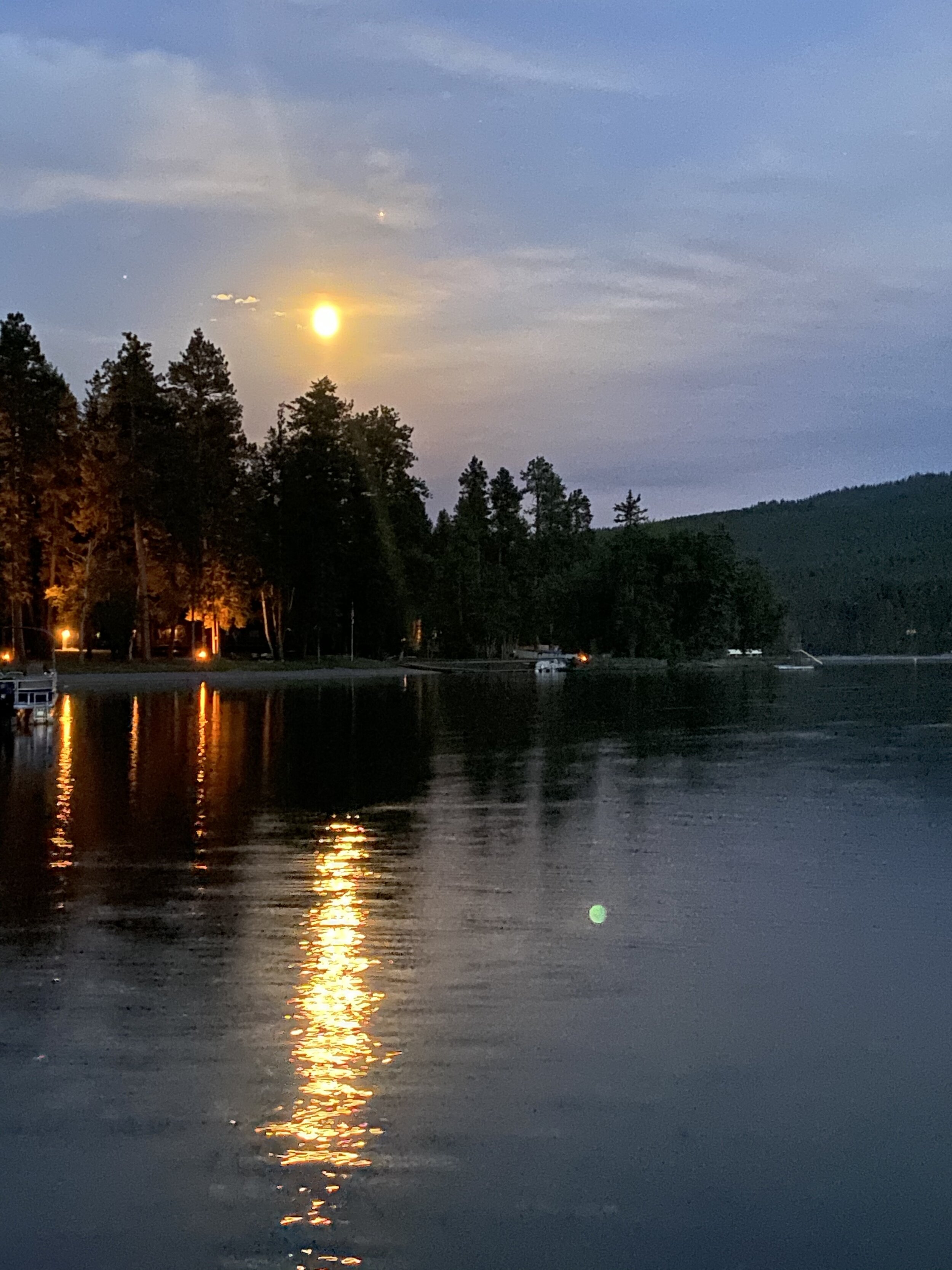  Full moon reflection taken this month while out on the Kootenai boat. Amazing! 