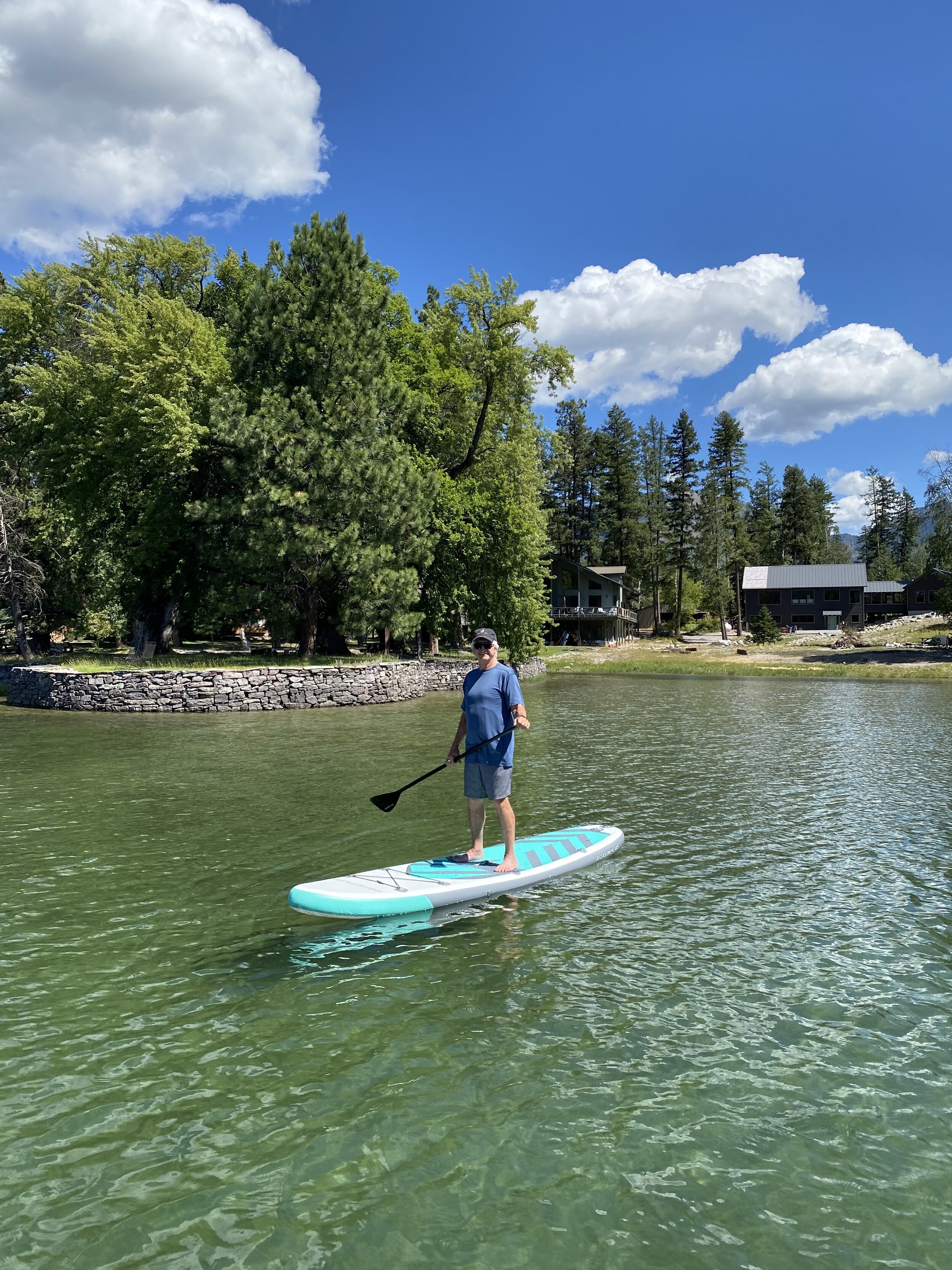  Dad enjoying a morning paddle board on Swan Lake 