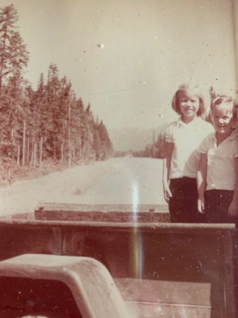 Tess &amp; I in the 1928 Ford truck that we used for fishing trips