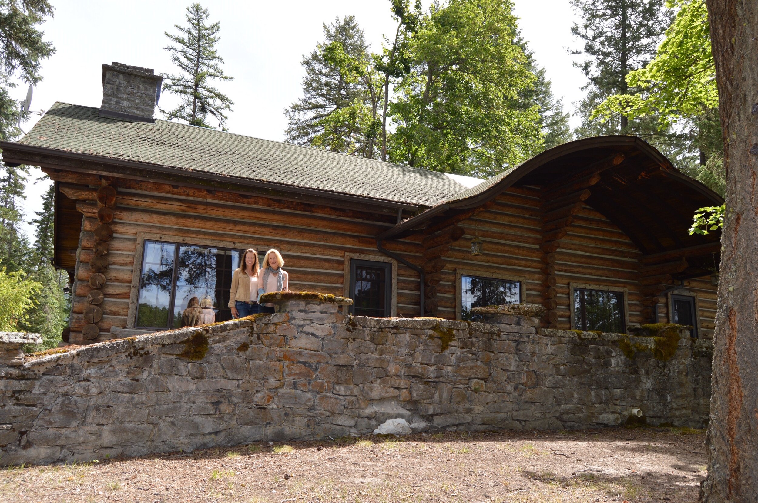 Caroline &amp; I in front of our family home - Keresey Cabin