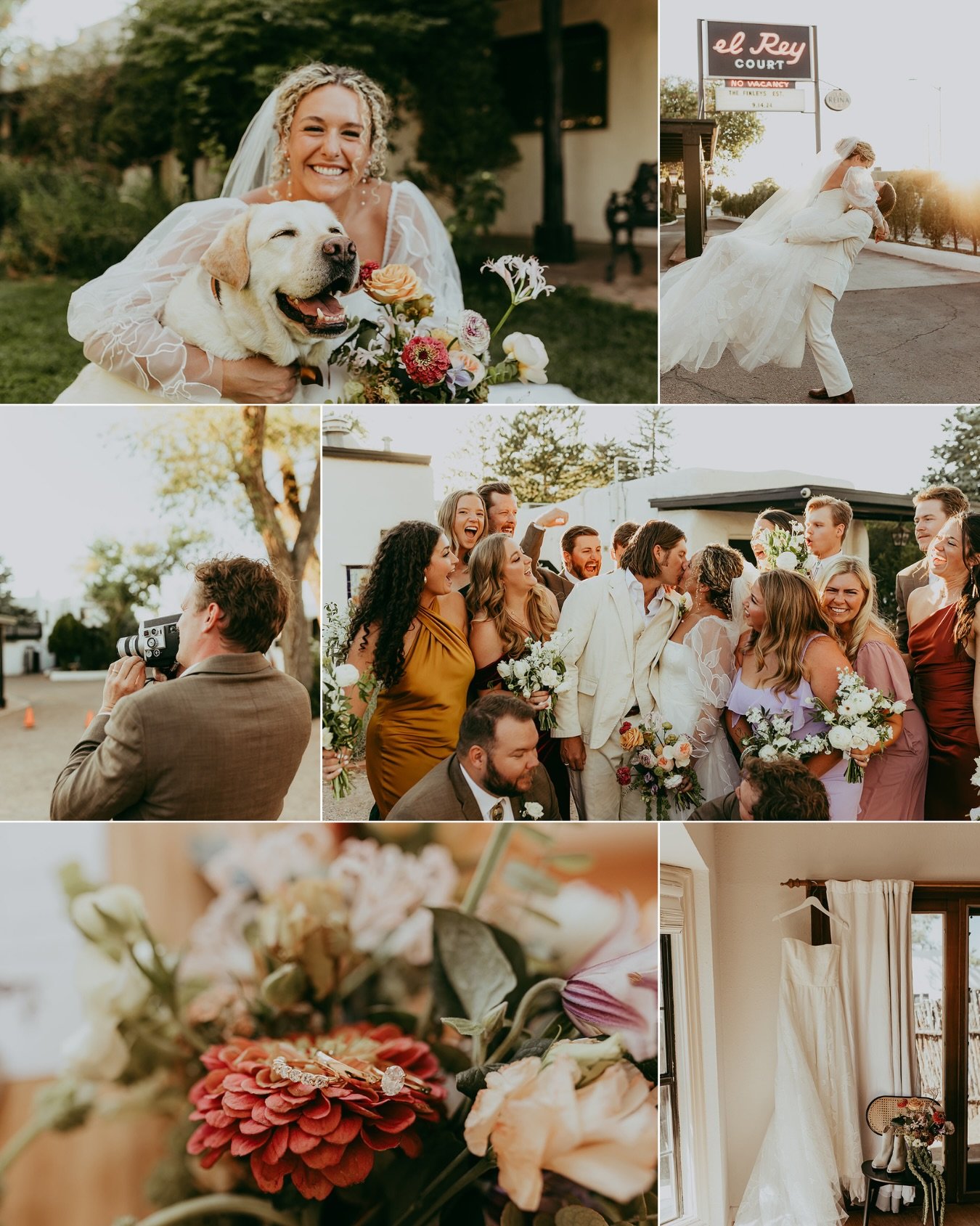 Take us back to Seth &amp; Morgans day 💍 all the good vibes with this one

Venue: @elreycourt 
Floral: @renegadefloral 
@summiteventsco 
Makeup: @muxmadison 
Hair: @madijoybrowning 
Gown: @aandbebridalshop 
Catering: @streetfoodinstitute
