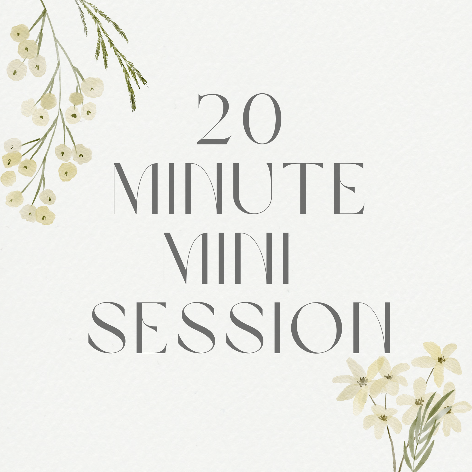 Session of choice - 20 Minute Mini Session