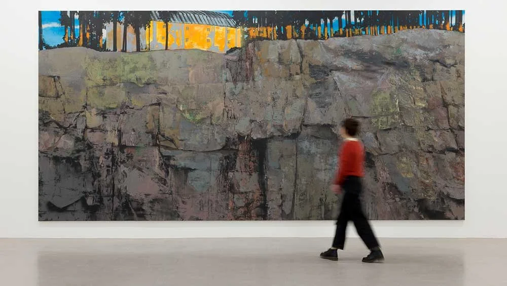 Refugee Camp, 2021, mixed media op linnen, Mixed media on linen, 290 x 590 cm