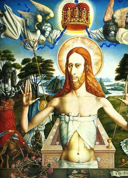 "Christ", c. 1965 by  Ernst Fuchs, religious painting