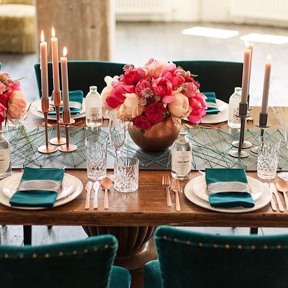 Wishing we could take credit for this beautiful dinner setting. Who else uses Pinterest to get inspired?