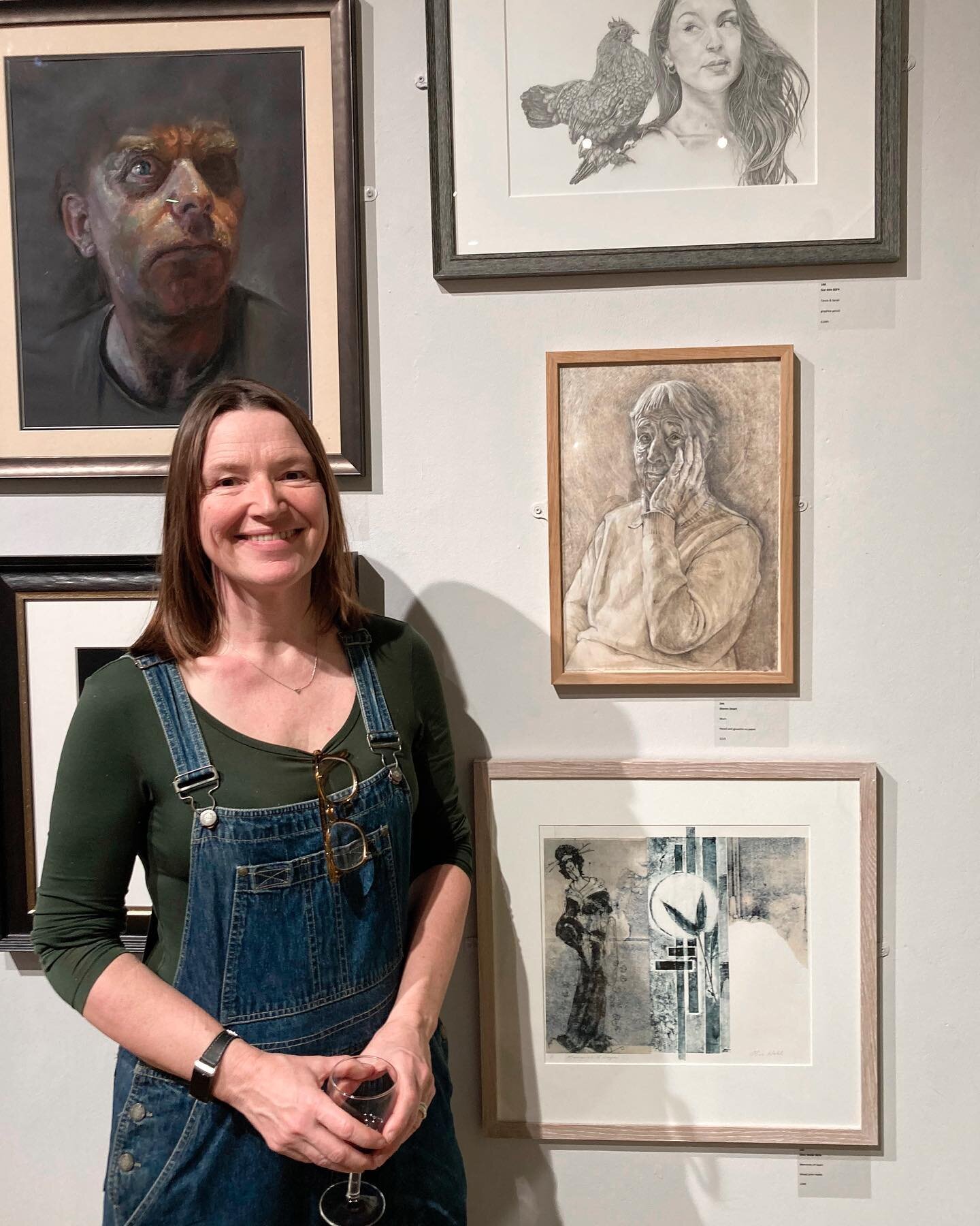 It was lovely to see mum on the wall at last night&rsquo;s @drawingsocietyuk private view. This exhibition continues until 16th March at @mallgalleries with lots of fabulous work to enjoy!