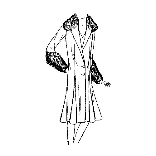Princess Coat With Fur Collar And Cuffs Pattern Past Patterns Princess Coat With Fur Collar And Cuffs, White Coat With Fur Collar And Cuffs