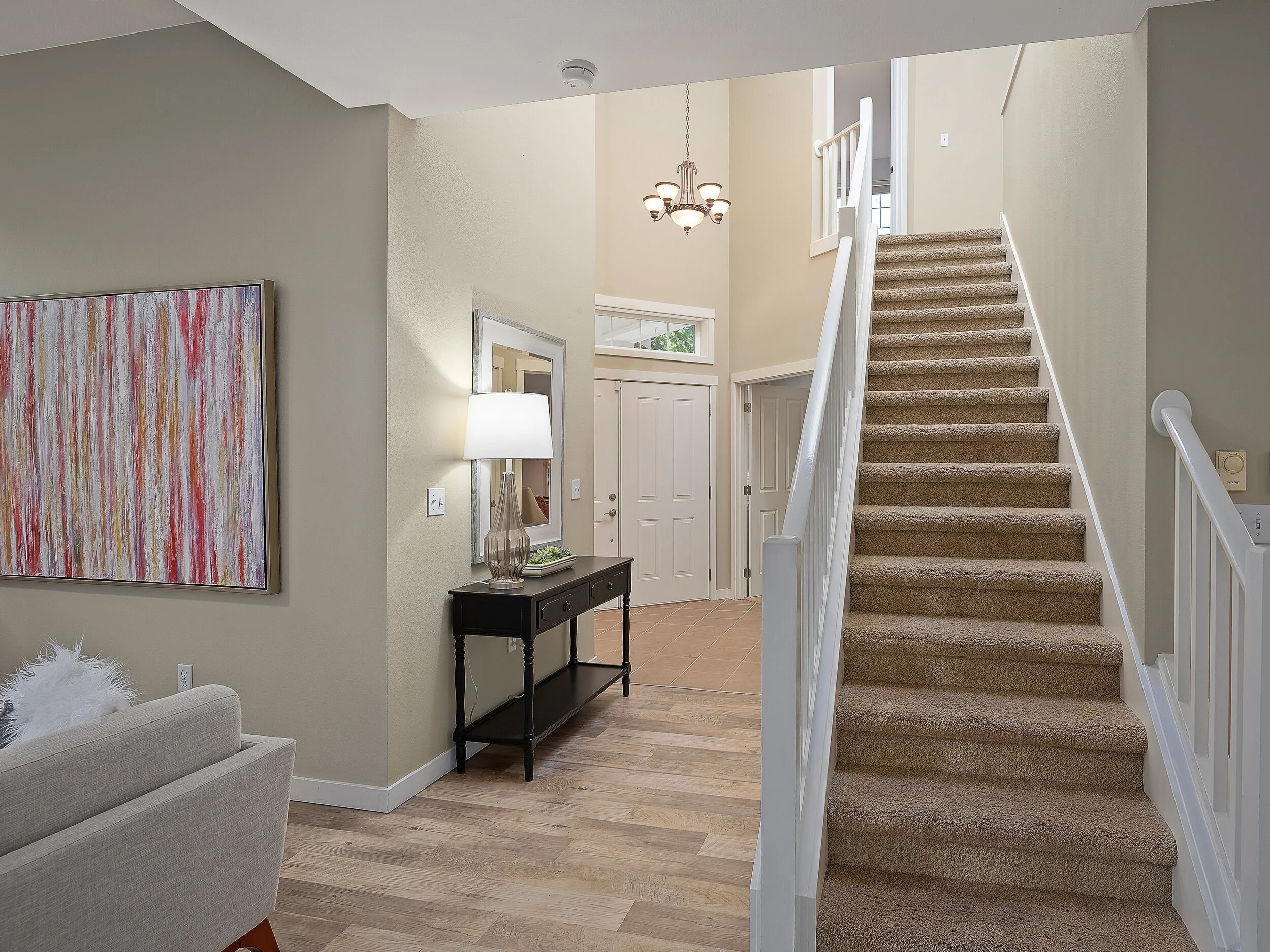 Everett Townhouse Stairs and Entry - ENVISION HOME PHOTOS - Real Estate Photography