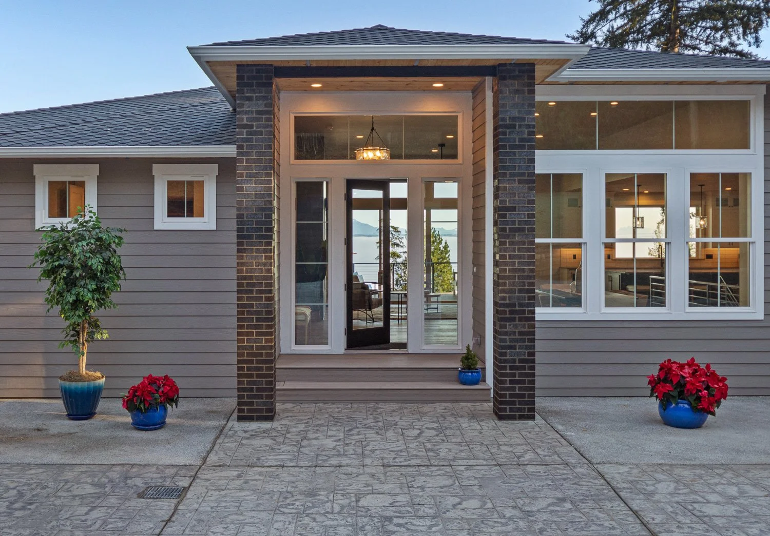 Camano Water View House Front - ENVISION HOME PHOTOS - Luxury Listing Photographer