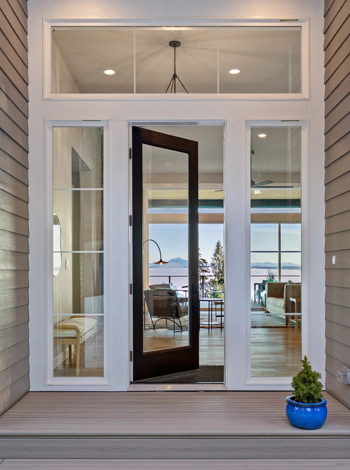 Camano Water View Home Entry - ENVISION HOME PHOTOS - Real Estate Photographer