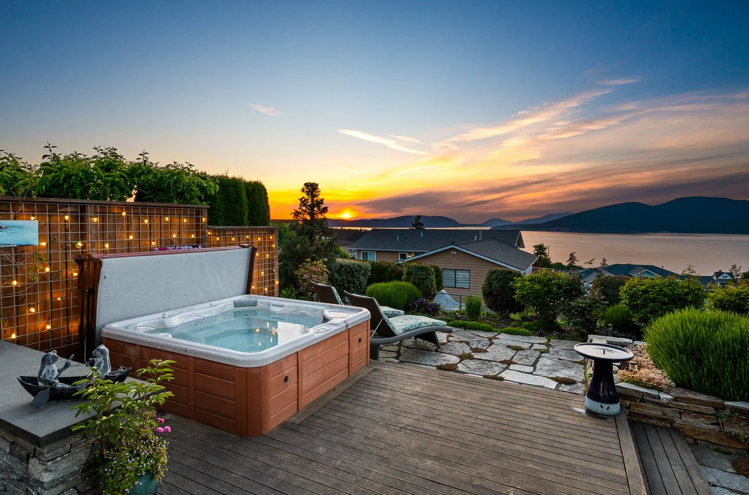 Twilight Photo of Spa with Island View