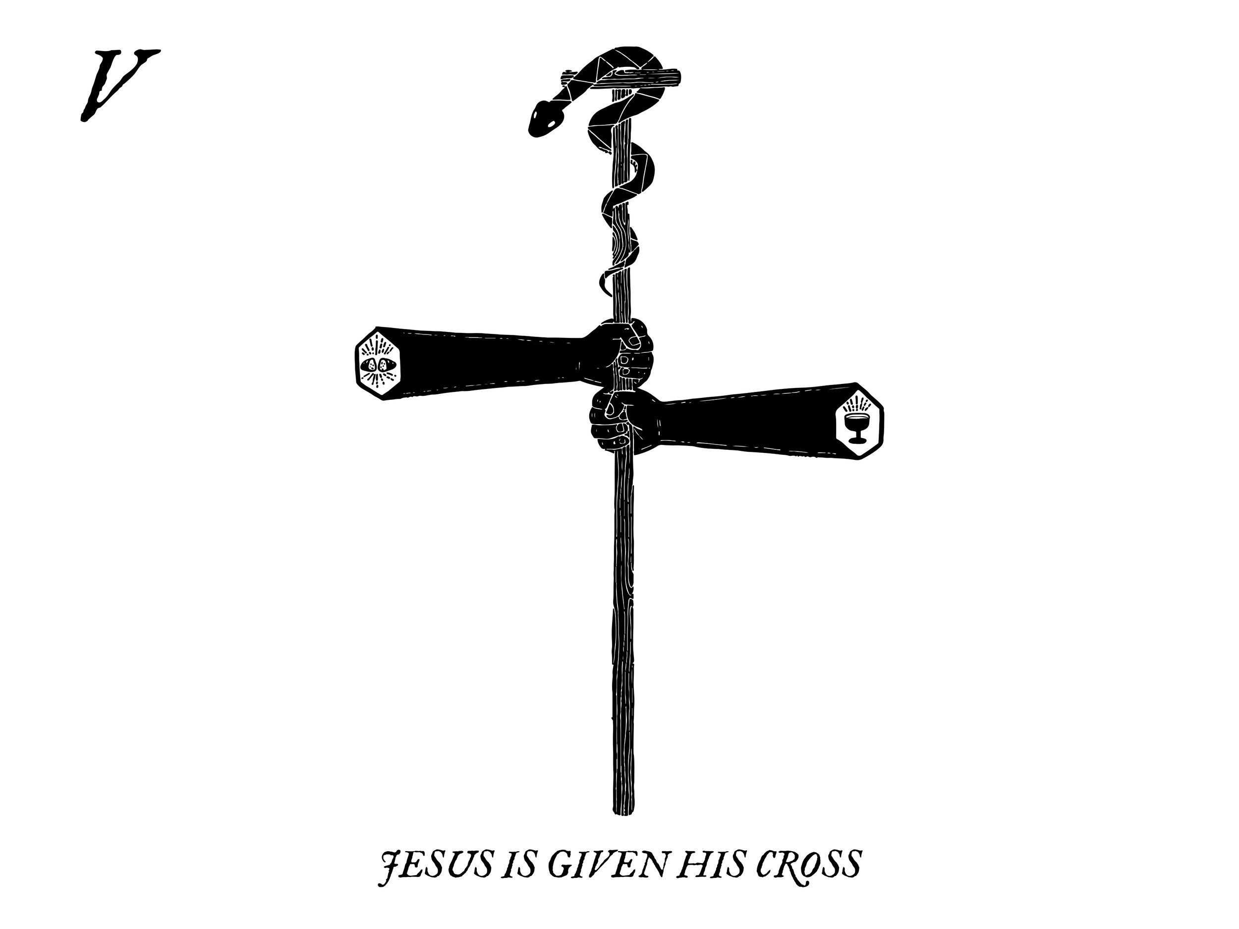 Jesus Is Given His Cross