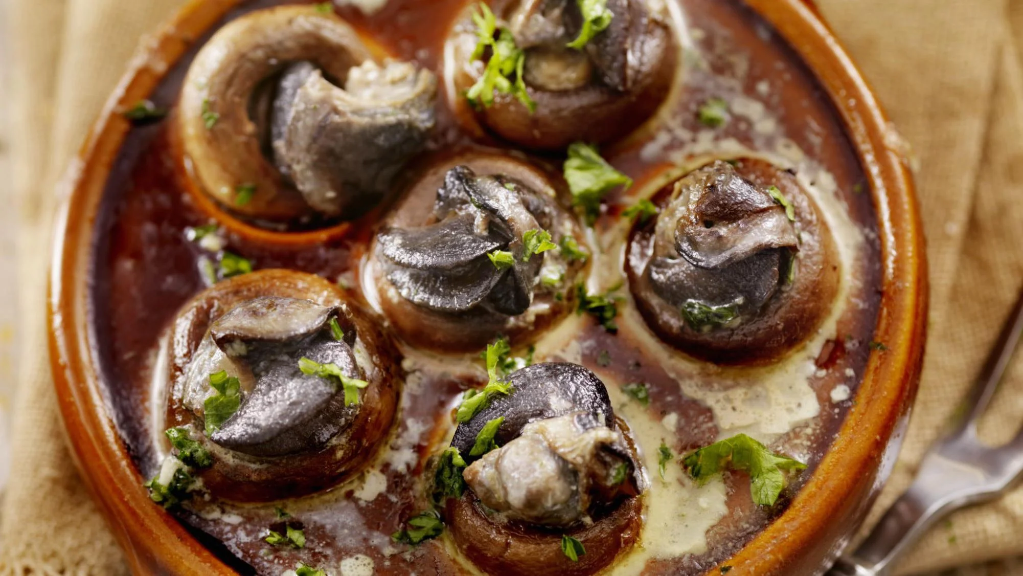 Escargot Stuffed Mushrooms