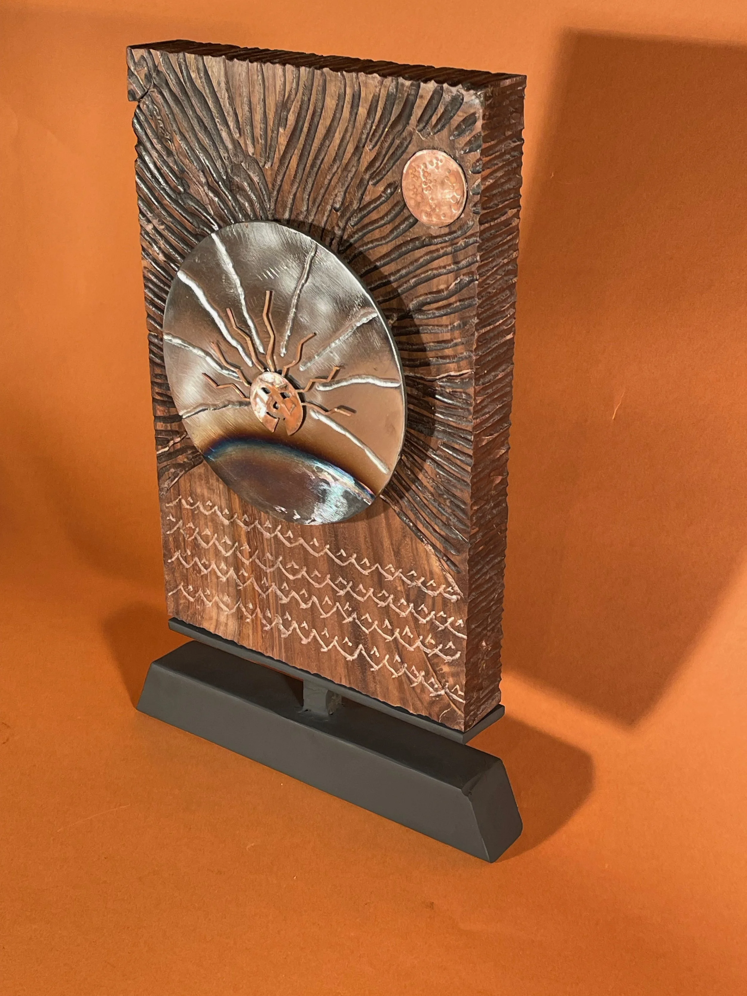 Sunrise With Copper Moon