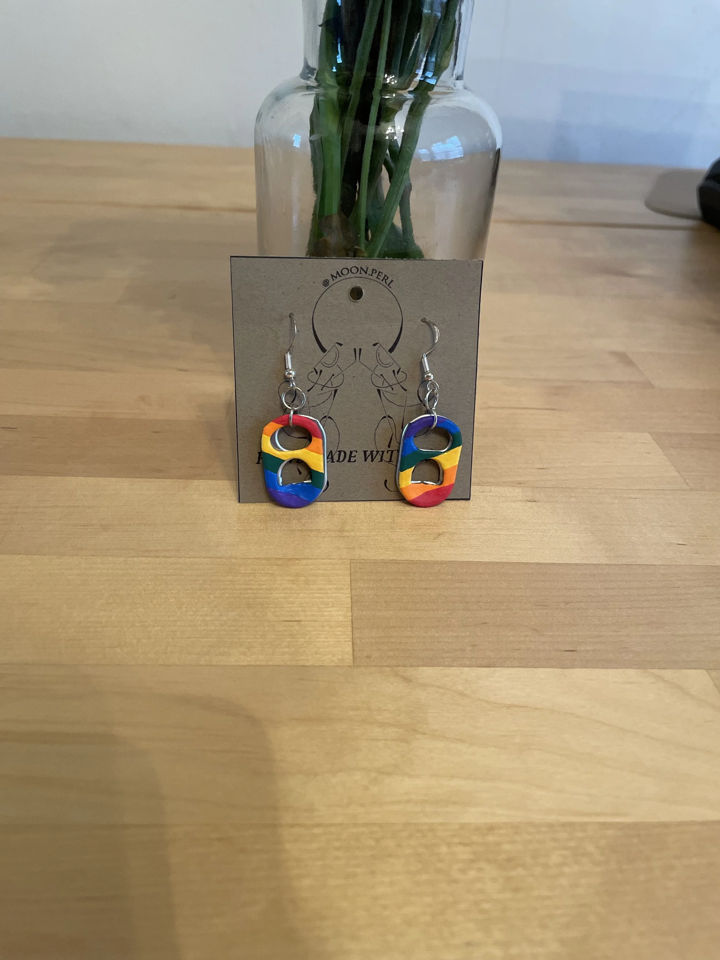 Pride Flag Pop Tab Earrings
