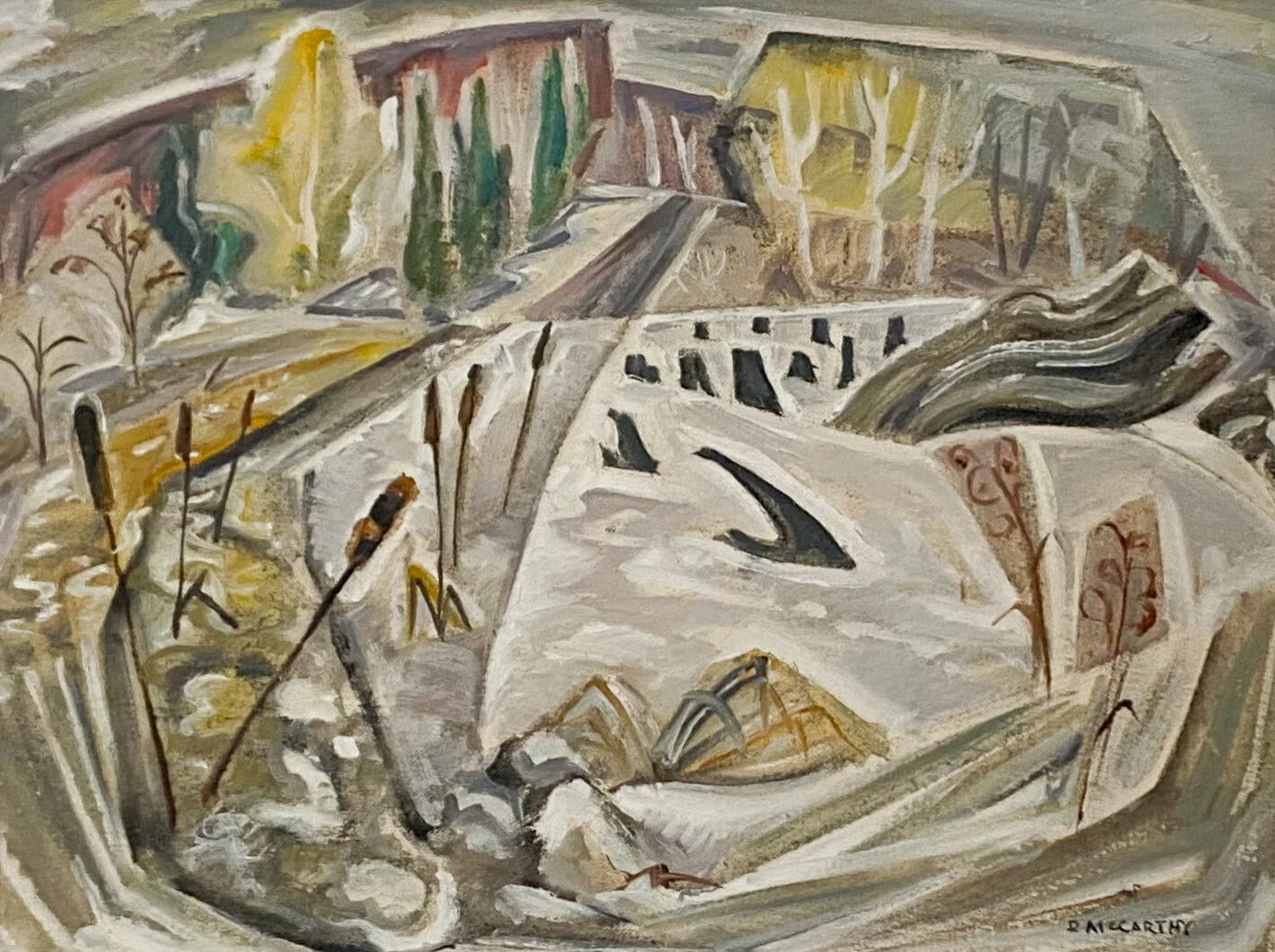 Haliburton Causeway in Snow by Doris McCarthy