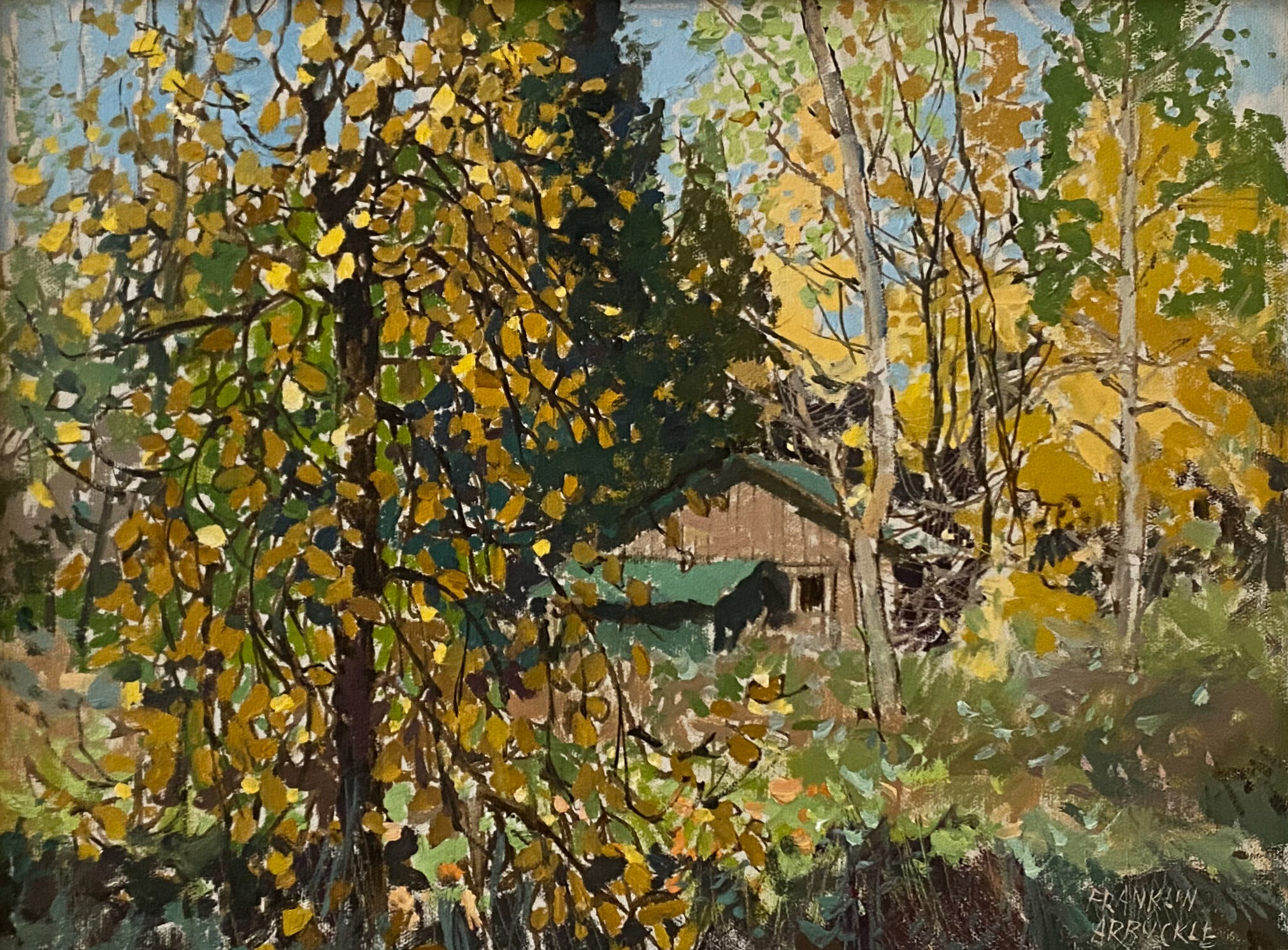 Hunter's Cabin by Franklin Arbuckle - Britton Gallery