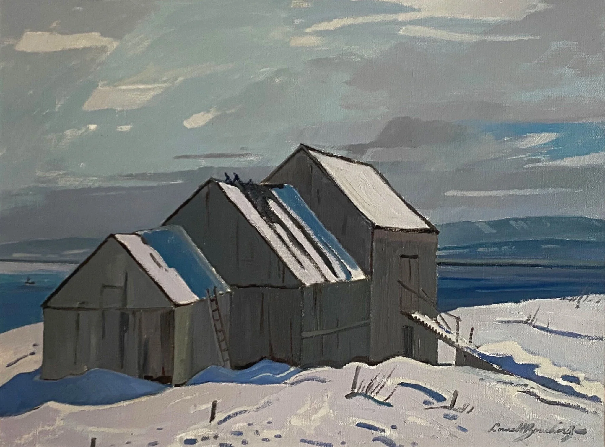 Barns along the St. Lawrence by Lorne Bouchard