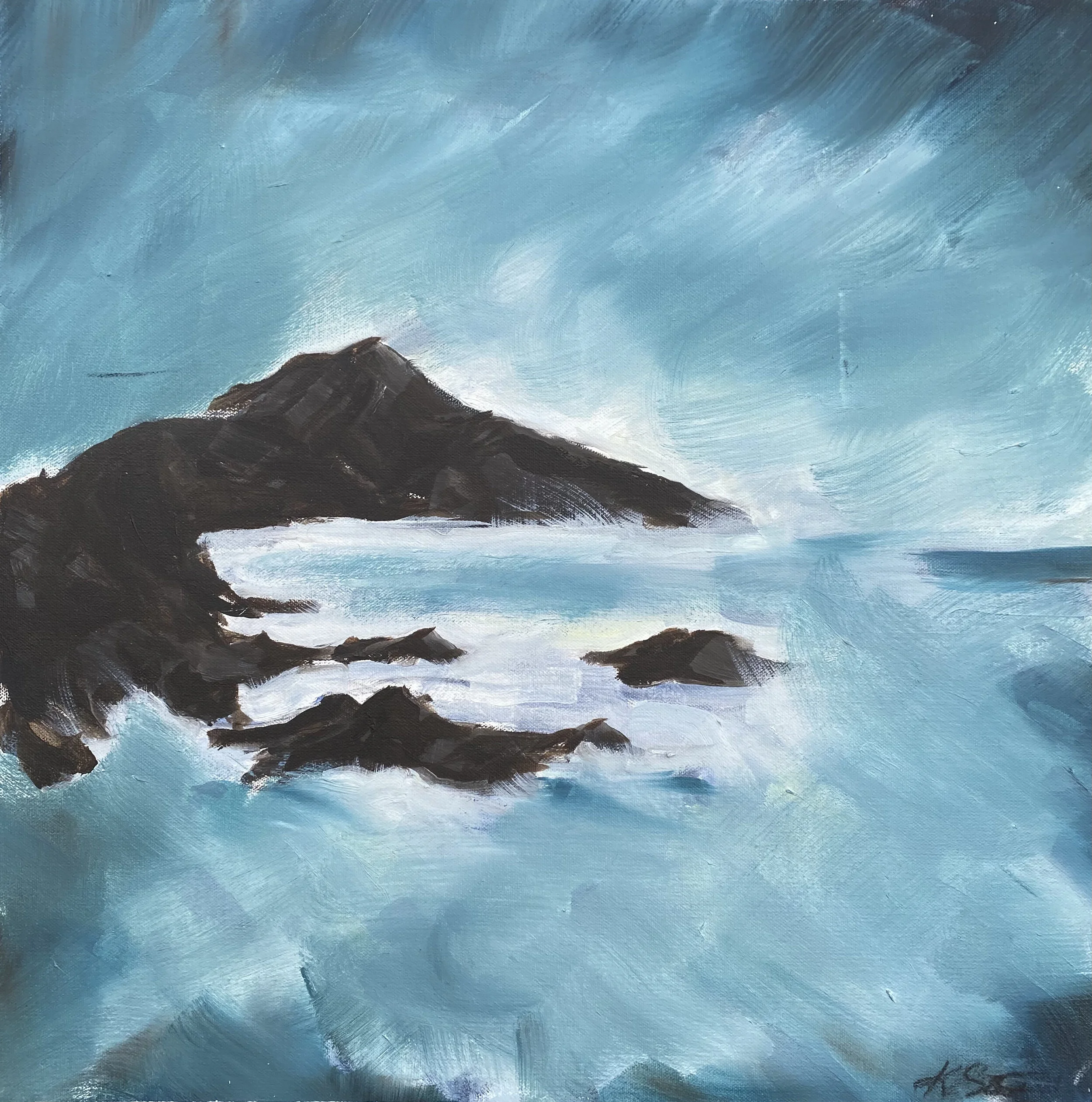 Let's Meet at High Tide I by Kristina Sobstad - Britton Gallery