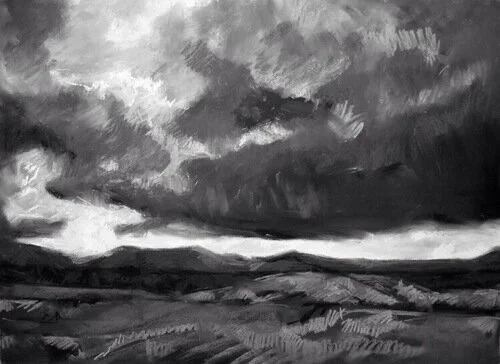 Nature Sublime 2016, soft pastel on Fabriano paper, 56 x 76 cm * TONAL version