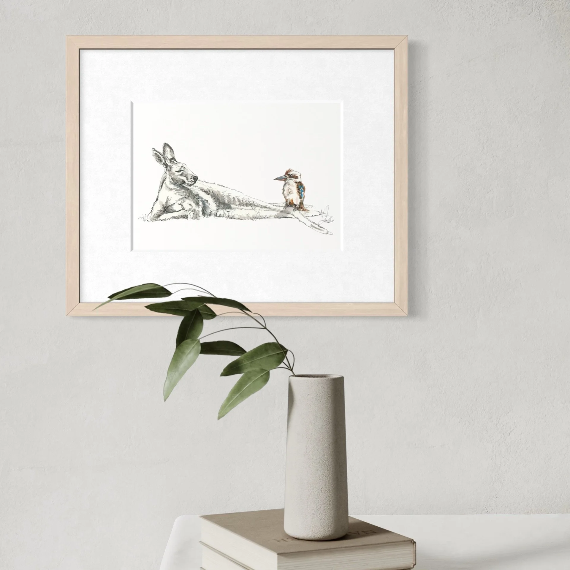 Kangaroo and Kookaburra_Framed_Alt.jpeg