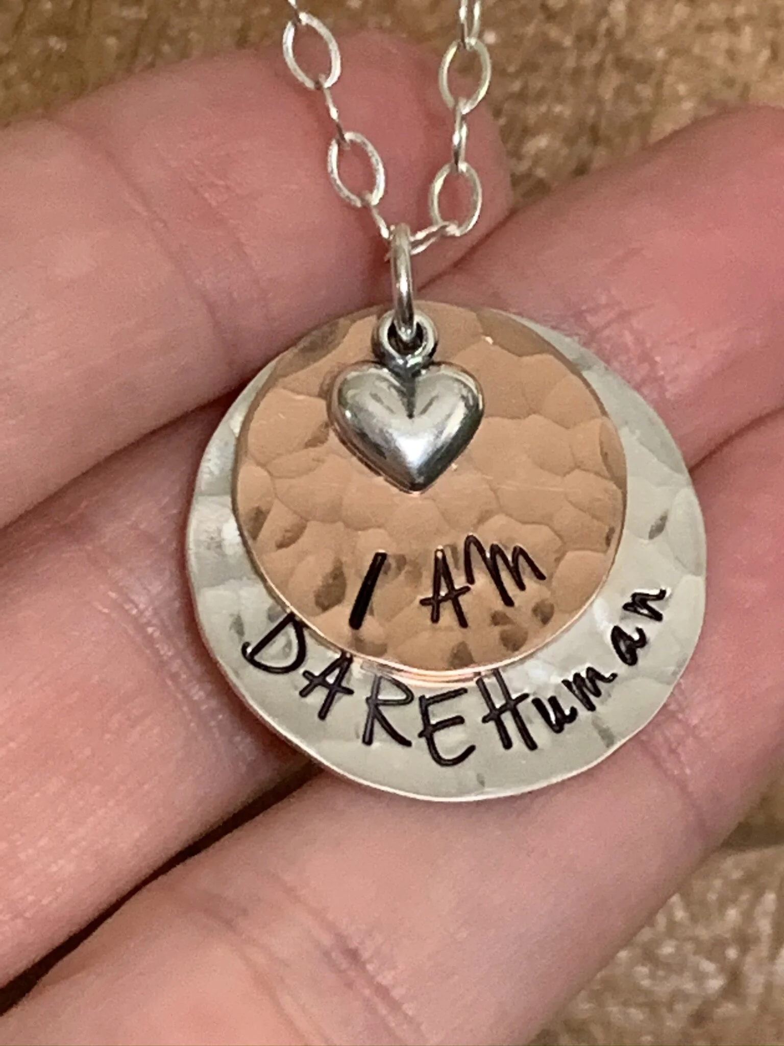 I AM DAREHuman Necklace (being discontinued - only 2 available)