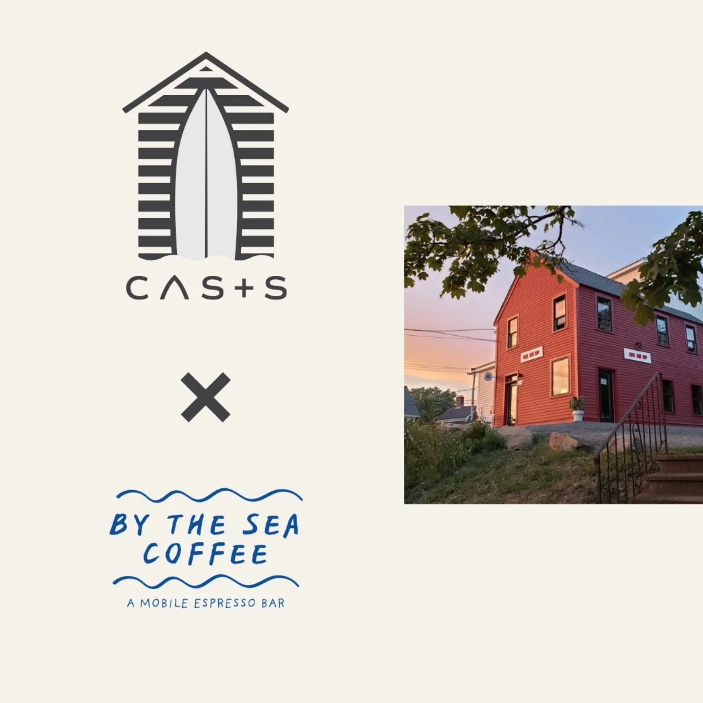 This weekend. 🙏☕️🌊 Sunday 10-1.

If you're saying to yourself, "I've been meaning to check out @bytheseacoffeeco." Or "I've been meaning to stop in at Cape Ann SUP + Surf."

This is your sign. 🚸☕️🌊

See you soon.