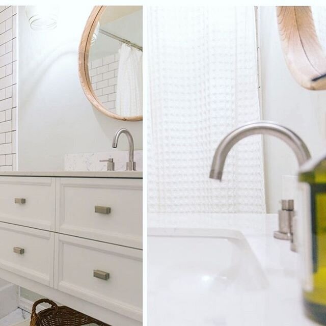 Keeping it fresh and clean in this guest bath! #interiordesign #guestbathroomremodel