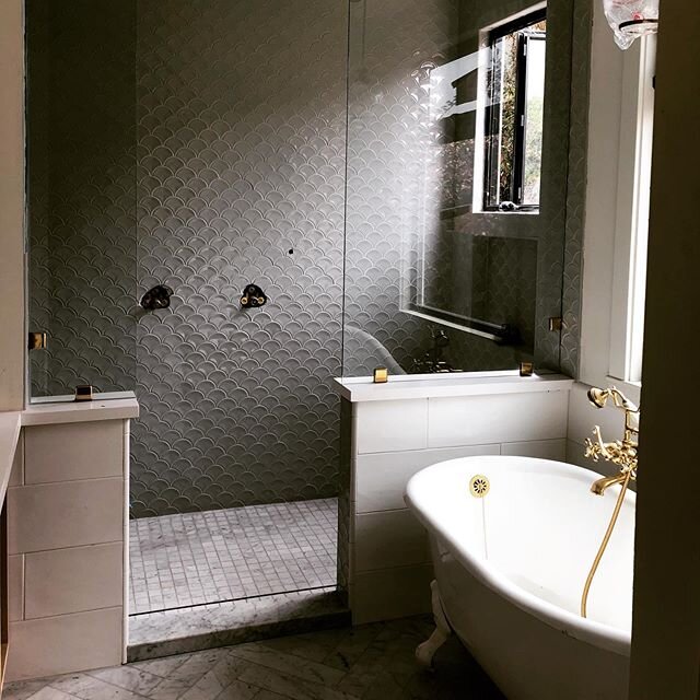 Today I attended a @kohler virtual design education course so fitting given our current circumstances. It reinforced the idea that home is a wellness center for people. I hope this master bathroom, when finished, serves as a state of well being for t