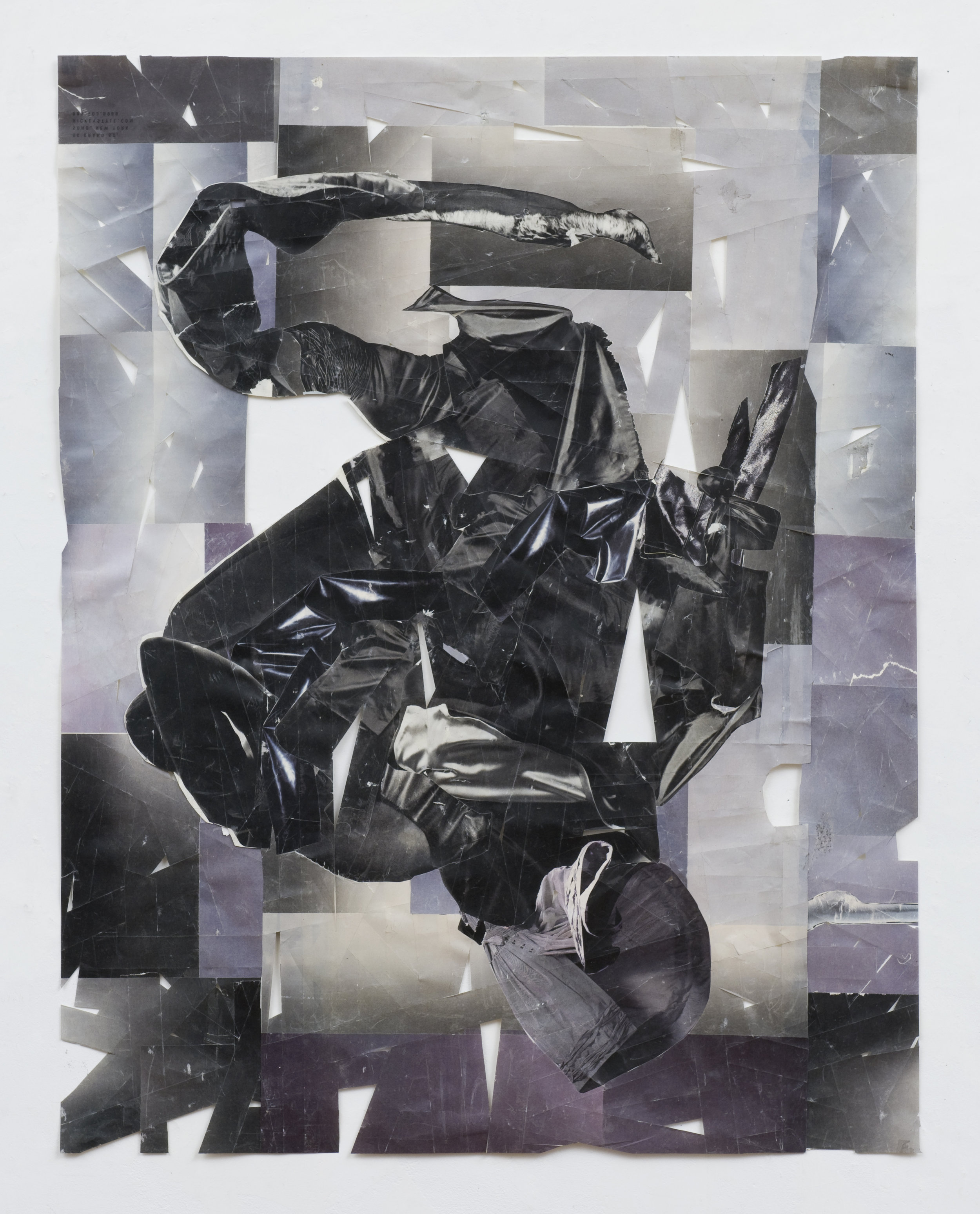  Implications Of A Photographic Existence, 2008. Magazine transferred to tape. 34 x 26 inches 