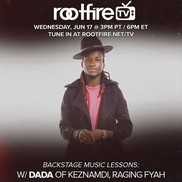This week we are pleased to have @dada_drumz for the BSML/Rootfire TV livestream!  DaDa is the drummer for @keznamdi @ragingfyah and more.  Be sure to tune in to ask questions and learn from this Jamaican drum legend 💥