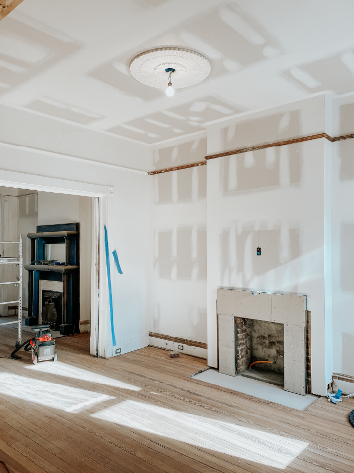 Howlett &amp; Co - historic house renovation plaster ceiling medallion DIY