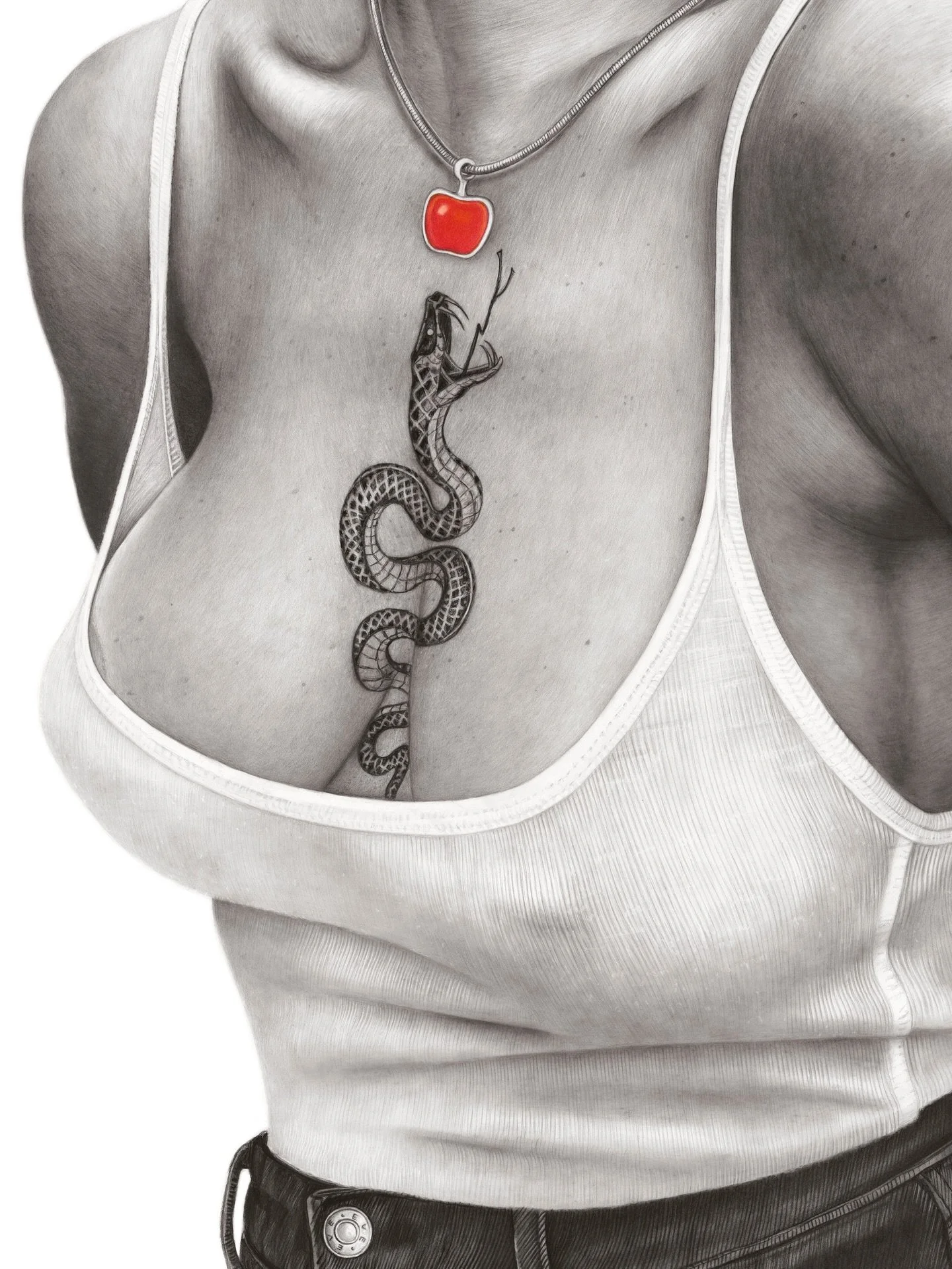 &ldquo;EVE&rdquo;
The serpent&rsquo;s tongue, a silken thread, 
Wove whispers through the words he said.
The apple shone bright above her breast, 
A symbol born of fate&rsquo;s unrest. 
He bit, and time began to spin&mdash; 
The garden lost, the worl