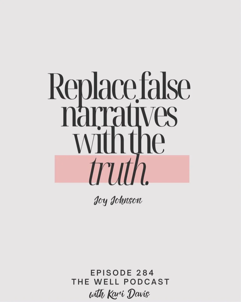 &ldquo;Replace false narratives with the truth.&rdquo; 🤍
So many of us are living from stories shaped by pain, loss, or fear&hellip; instead of the truth God actually speaks over us.
In today&rsquo;s episode with Joy Johnson, we talk about healing a