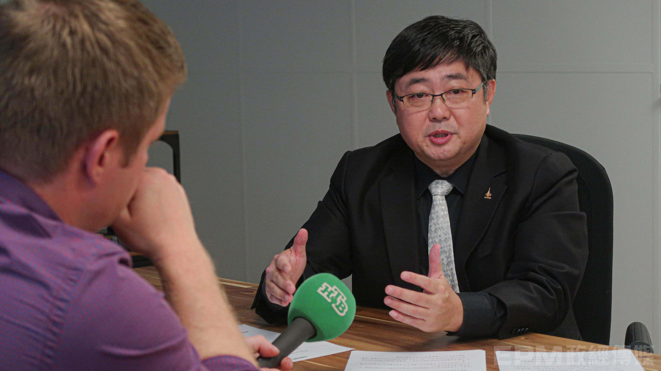 《政經關不了》主持人彭文正俄國NTV專訪。攝:公共關係室/政經傳媒
