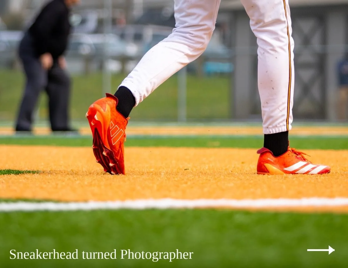 You may notice I love to include sneaker pictures in my Sports Photography, and that comes from my childhood passion for shoes. 

In 2008 while in Jr. High all I wanted was the latest Retro Air Jordan or Air Max 95 on my feet which led me to work for