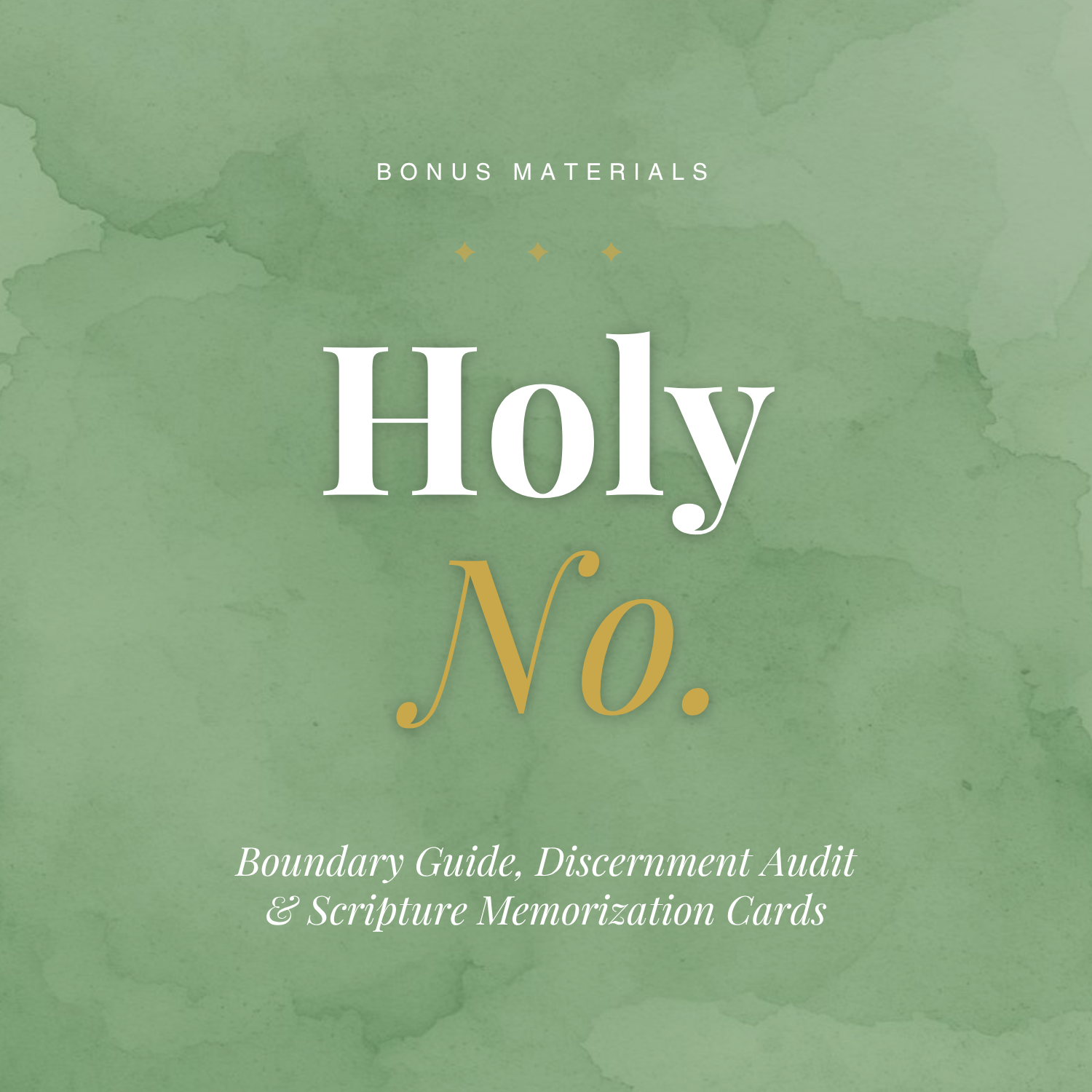 Holy No Bonus Material