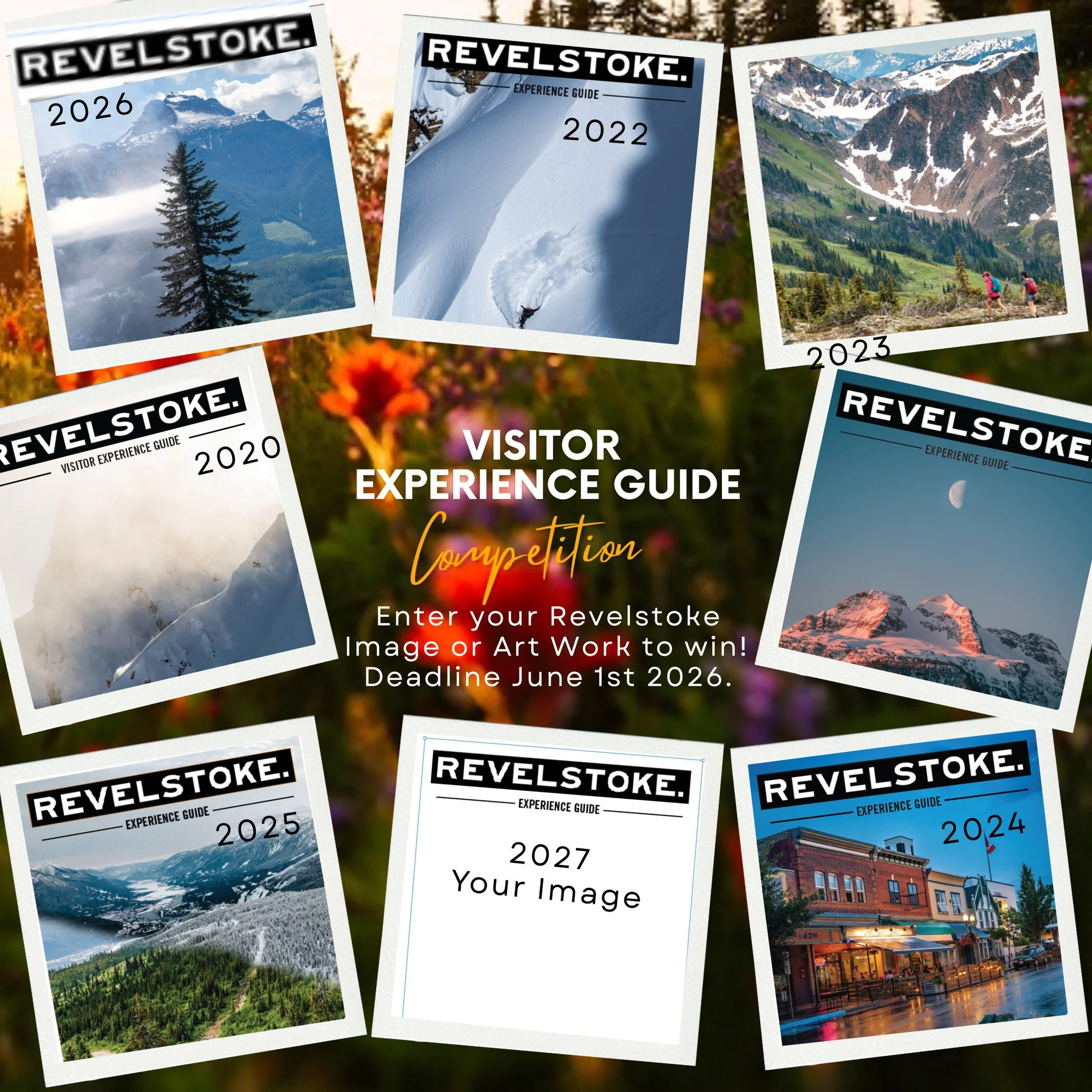 Submit your most stunning shot of Revelstoke, or Revelstoke inspired art work, for a chance to have it featured on the cover of the 2026/ 2027 Visitor Experience Guide!

Our guide is widely distributed across British Columbia, Canada, and even intern