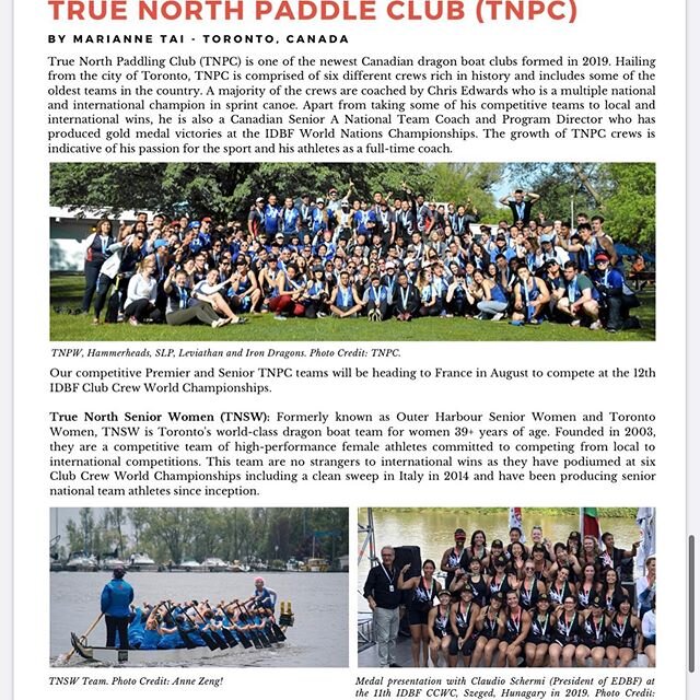 We are so proud to have our True North family featured in this month&rsquo;s Longzhou newsletter (issue 1, volume 3). Thank you @idbf_official for sharing our stories, journey, and dreams!
.
@slp.dbcracing @hammerheadsdb @truenorth.premierwomen @true