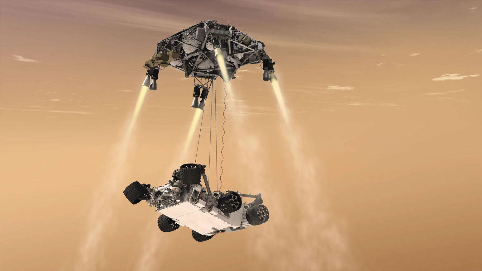 Perseverance Rover Martian Entry Animation