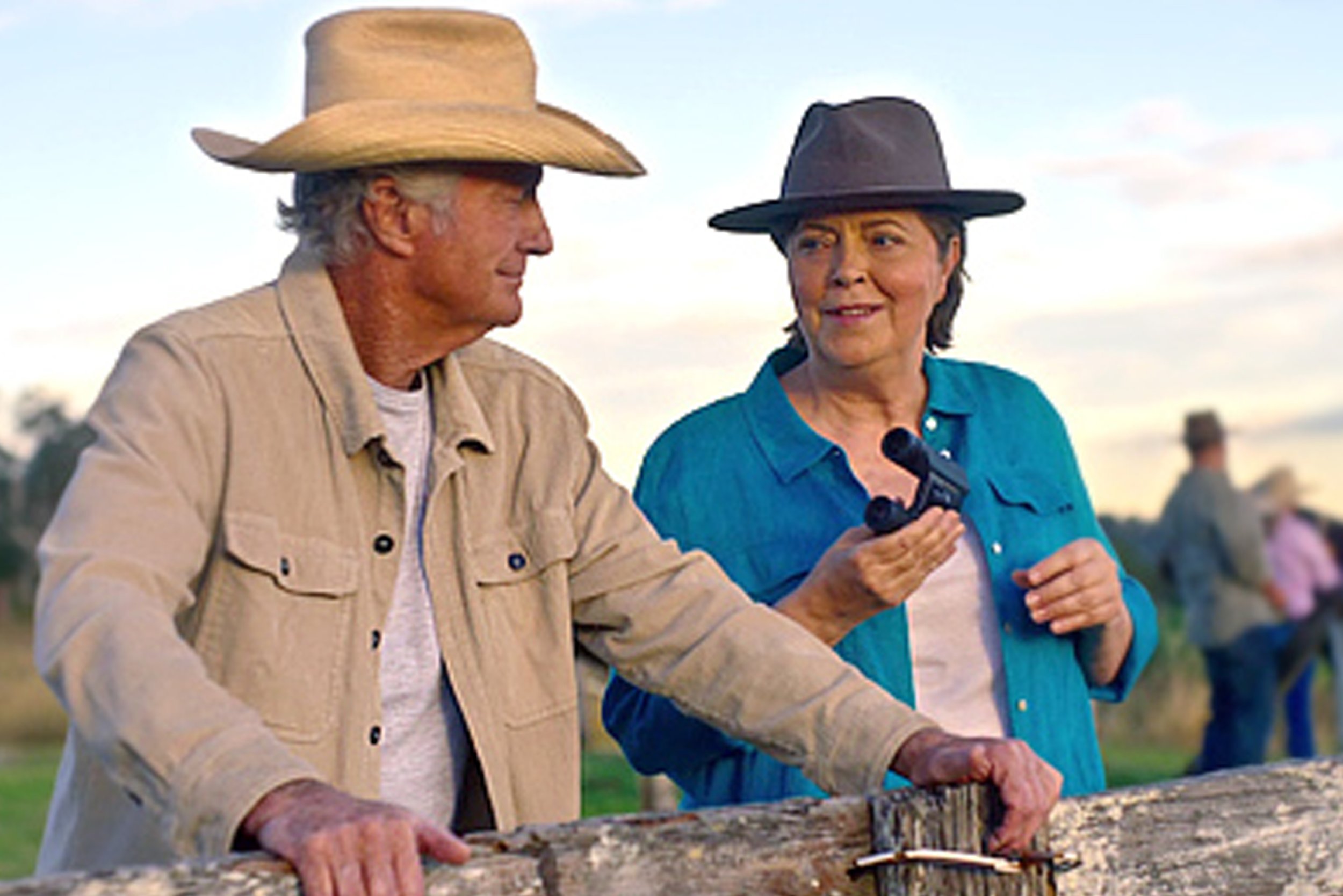Darby and Joan cast members Bryan Brown as Jack Darby and Greta Scacchi as Joan Kirkhope
