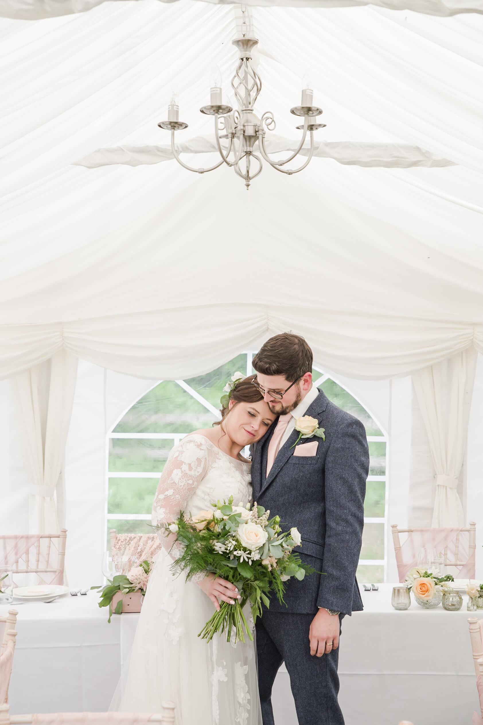 bride and groom just married marquee | rushmere country park wedding