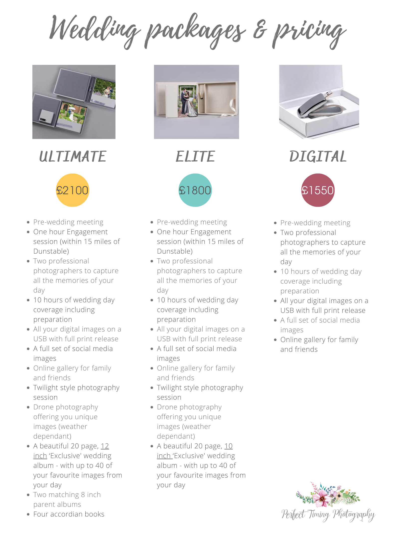 Dunstable & Bedfordshire Wedding Photographer packages and prices — Perfect  Timing Photography