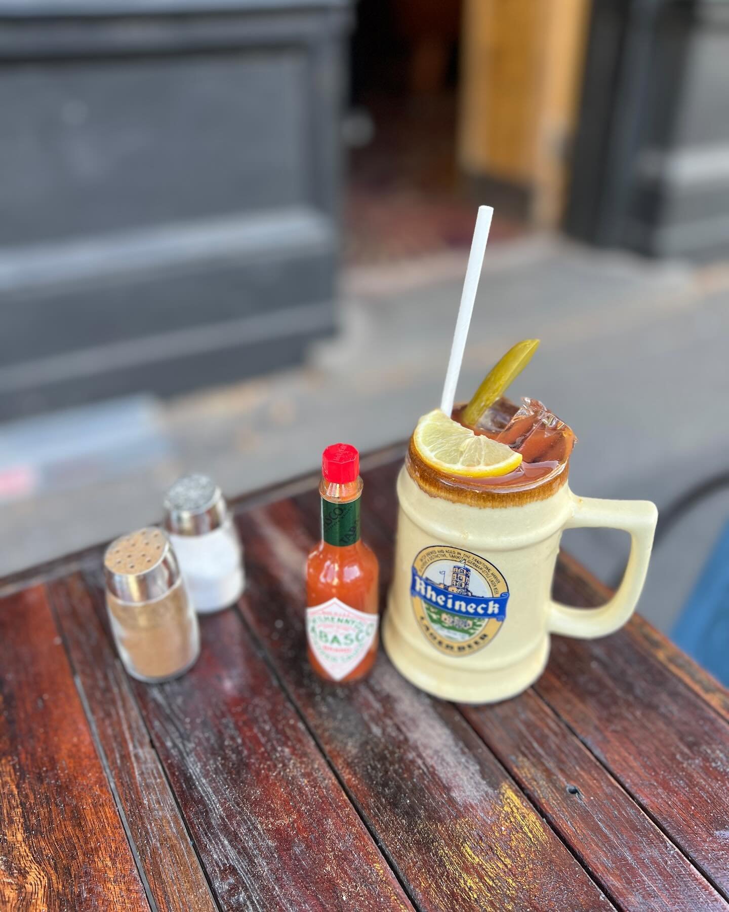 Say hello to our bloody mug o&rsquo;Mary!
An old school classic in an old school mug 🔥 
Serving all day, everyday with our house made Mary mix. Recommended for those Sunday blues x