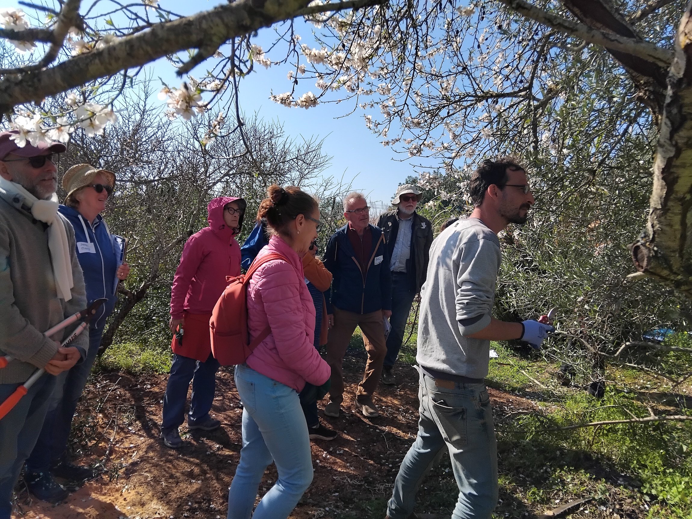 Dror Avital with the Fruit Tree Care workshop participants