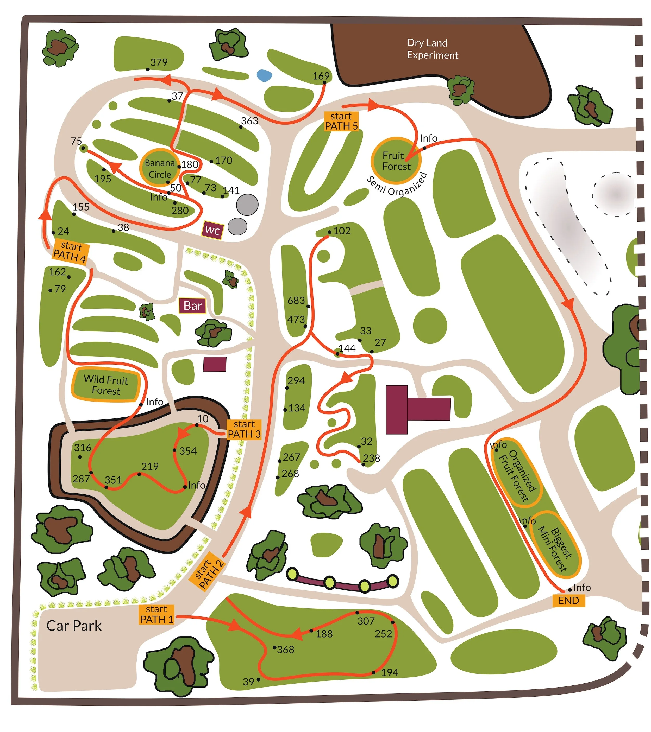 Map of the Orchard - Self-guided Tours