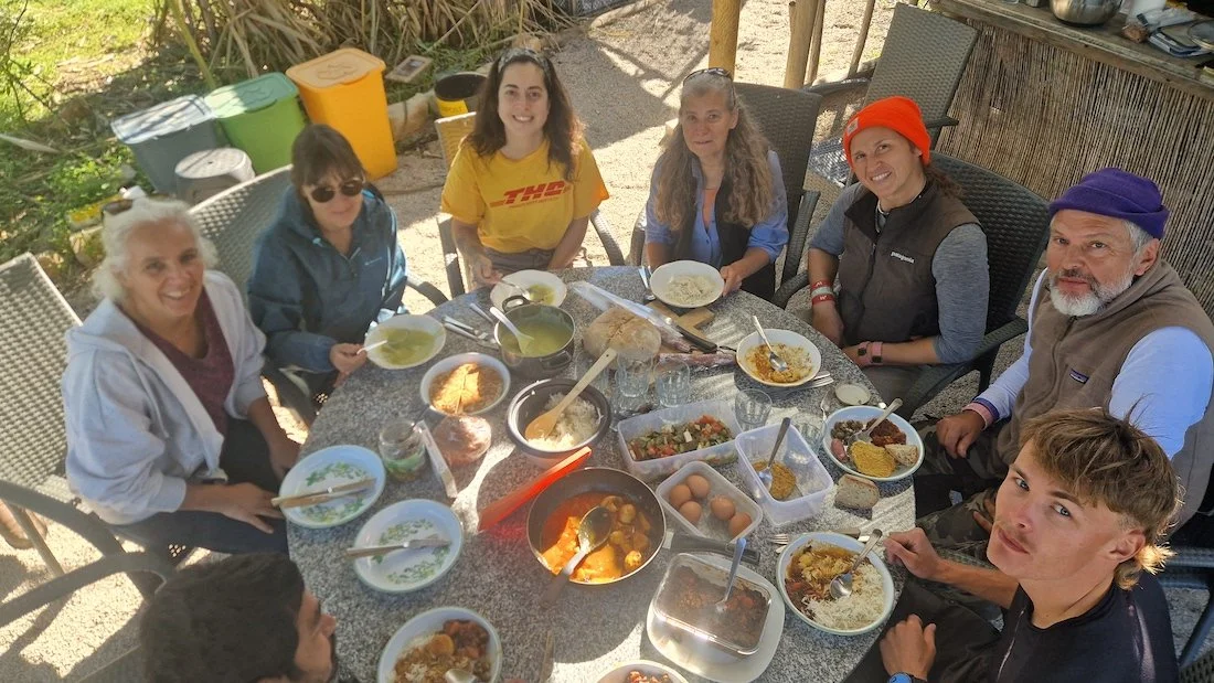 Volunteers pot luck lunch at Orchard Flavours