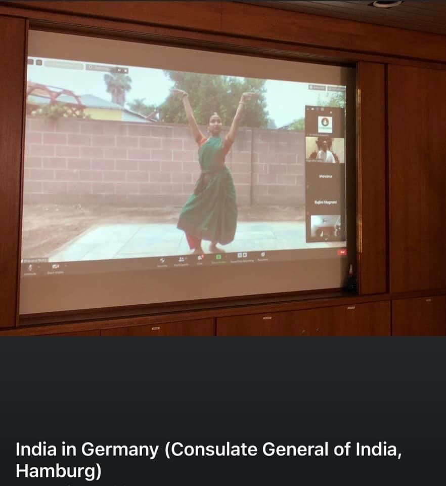 Bhavana performing during quarantine for Indian Consulate in Hamburg Germany on account of International Yoga Day